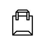 Flat handle paper bag
